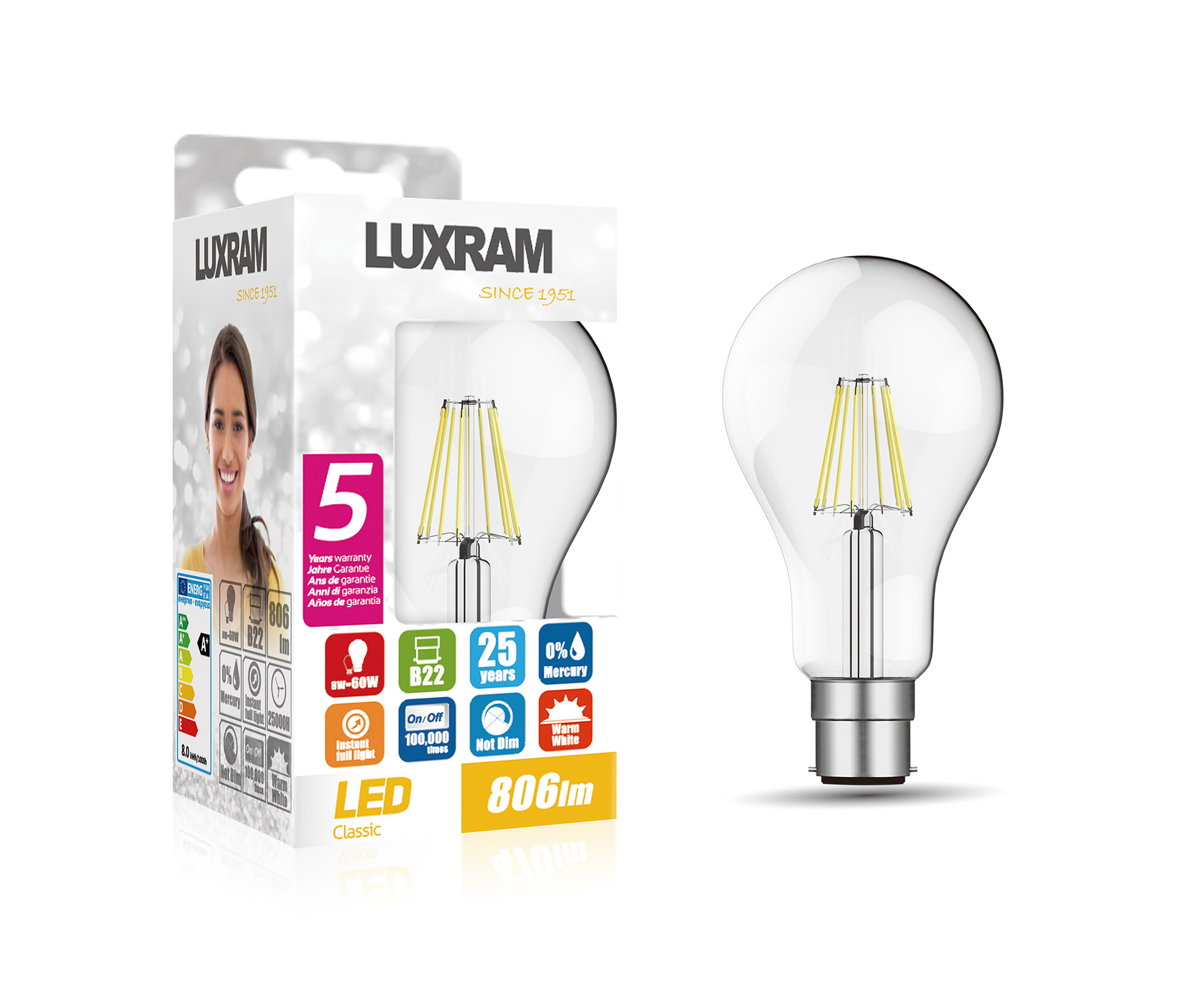 Value Classic LED Lamps Luxram GLS